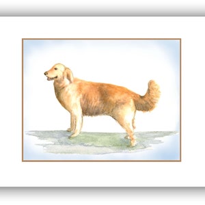 Golden retriever notecards-  Golden retriever gift- dog lovers card- Golden retriever art