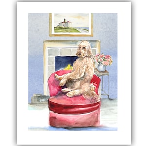 labradoodle notecard- labradoodle lover art-