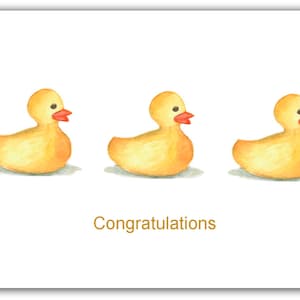 Rubber duck baby notecards- baby thank you notes- baby rubber duck announcement- baby ducks thank you notes