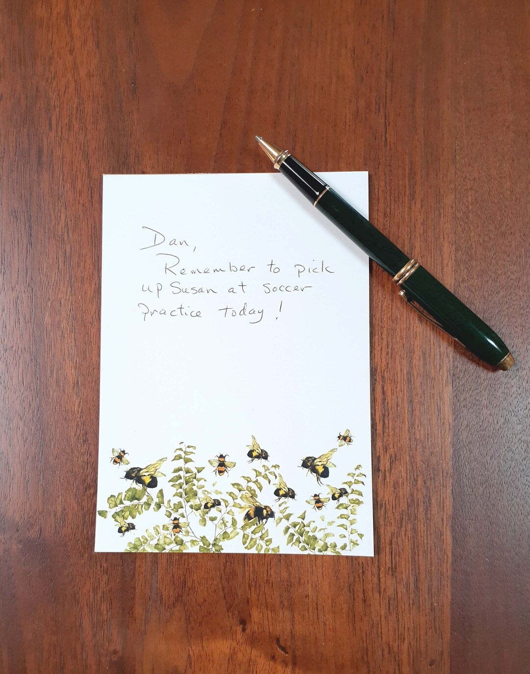 Bee Notepad Bee and Fern Notepad Honeybee Notepad Fern - Etsy