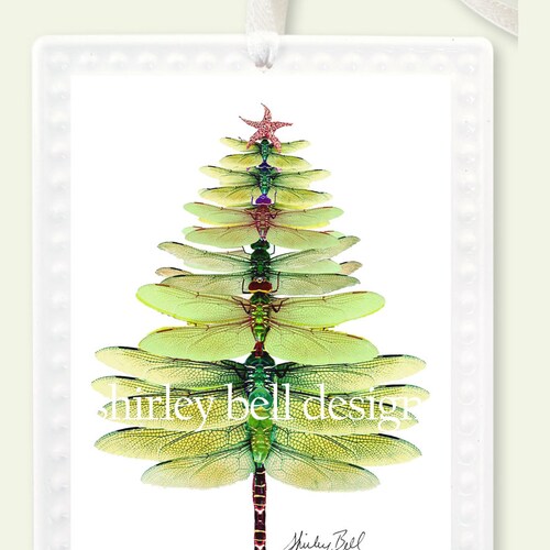 Dragonfly Tree Christmas Ornament Dragonfly Gift Christmas Etsy