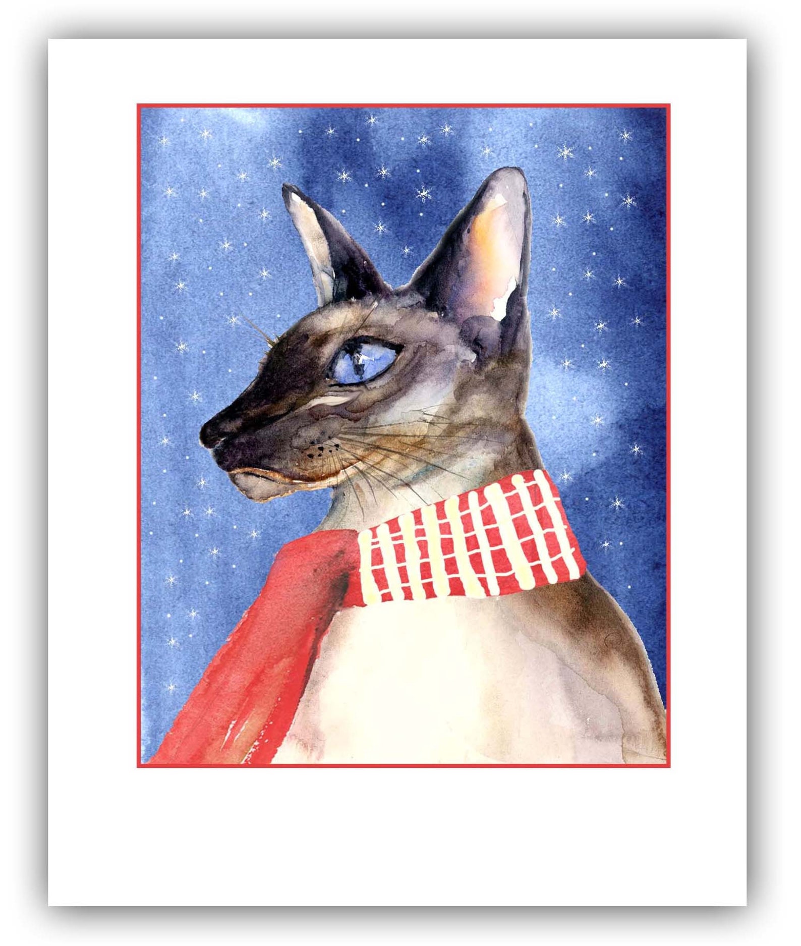 Siamese Cat Christmas Cards 