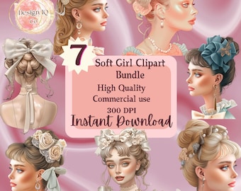 Woman Victorian Clipart Junk Journal Page Printable Journaling Kit bundle instant download Scrapbooking Craft Kit Project Collage girl image