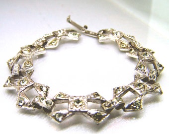 Vintage Coro art deco rhinestone bracelet stunning classy bling wedding