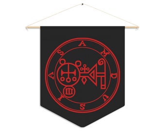 DemonOLogical - Amdusia's Sigil - Black-Red - Pennant 45.7 cm × 53.3 cm (18" x 21")