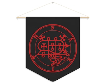 DemonOLogical - Berith Sigil - Black-Red - Pennant 45.7 cm × 53.3 cm (18" x 21")