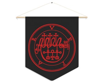 DemonOLogical - Vepar (Alternative) Sigil - Black-Red - Pennant 45.7cm × 53.3cm (18" x 21")