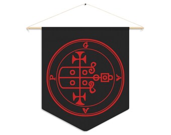 DemonOLogical - Gaap Sigil - Black-Red - Pennant 45.7 cm × 53.3 cm (18" x 21")