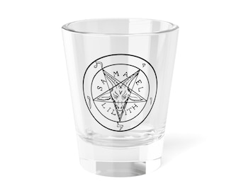 DemonOLogical - Pentagram Baphomet - Shot Glass, 1.5oz