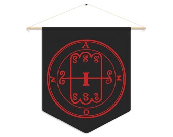 DemonOLogical - Amon Sigil - Black-Red - Pennant 45.7 cm × 53.3 cm (18" x 21")