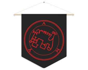 DemonOLogical - Amy Sigil - Black-Red - Pennant 45.7 cm × 53.3 cm (18" x 21")