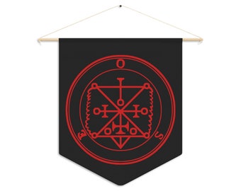DemonOLogical - Ose Sigil - Black-Red - Pennant 45.7cm × 53.3cm (18" x 21")