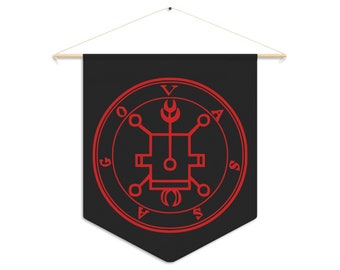 DemonOLogical - Vasago Sigil - Black-Red - Pennant 45.7 cm × 53.3 cm (18" x 21")