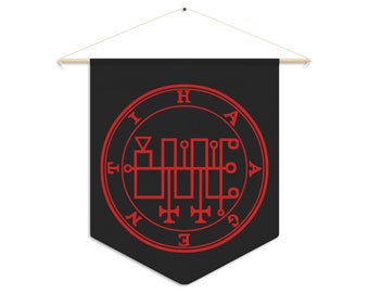 DemonOLogical - Haagenti Sigil - Black-Red - Pennant 45.7cm × 53.3cm (18" x 21")
