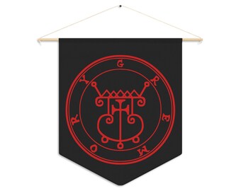 DemonOLogical - Gremory Sigil - Black-Red - Pennant 45.7 cm × 53.3 cm (18" x 21")