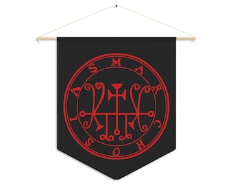 DemonOLogical - Marchosia's Sigil - Black-Red - Pennant 45.7 cm × 53.3 cm (18" x 21")