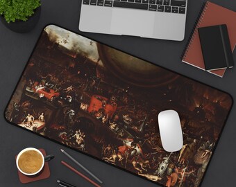 Desk Mat with Art Print - Inferno from Herri met de Bles - DemonOLogical
