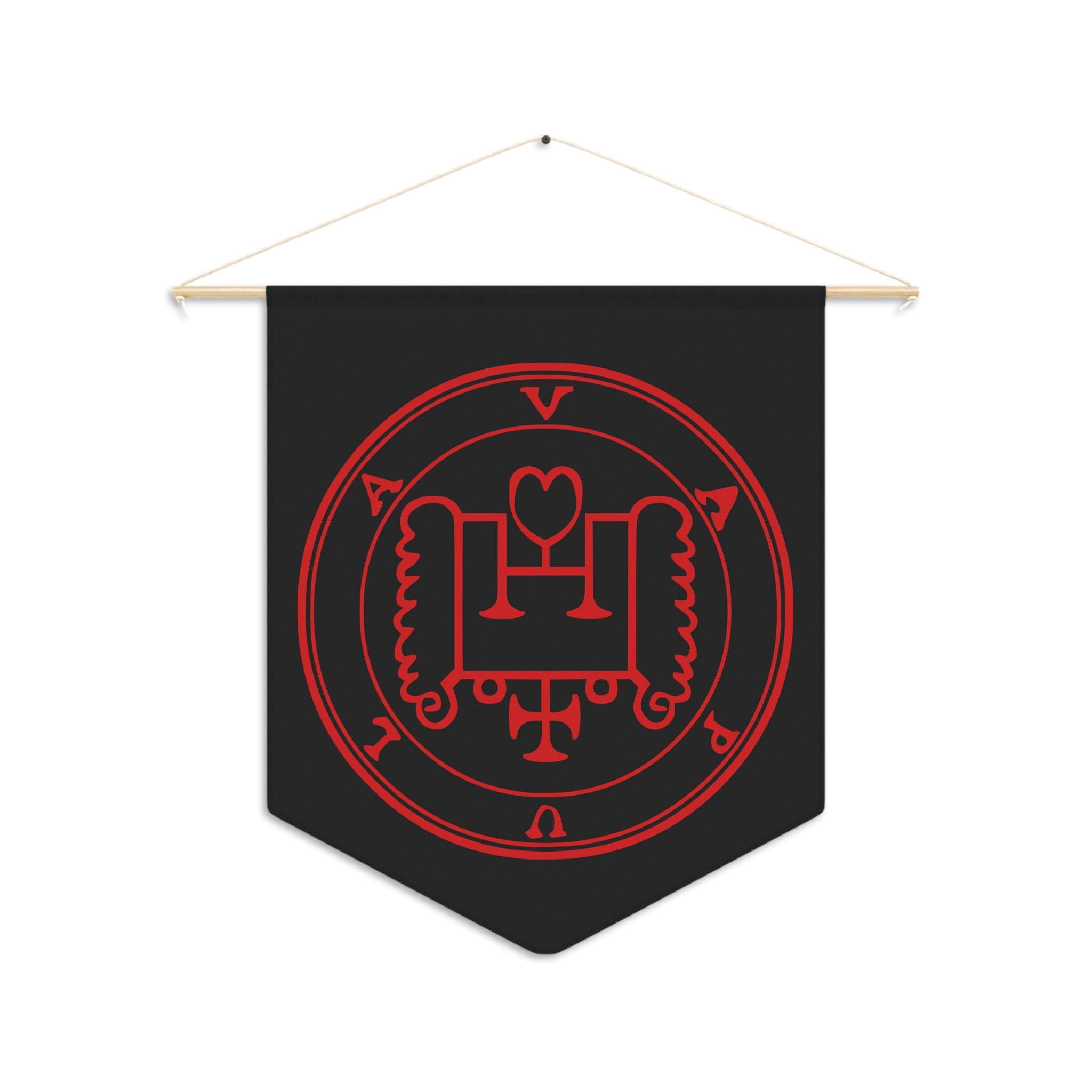 Demonological - Vapula Sigil - Black-red - Pennant 45.7 Cm × 53.3