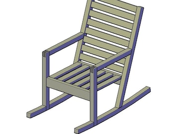 Rocking chair diy | Wooden rocking chair | rocking chair plans | rocking chair plan PDF | Diy Construction Plans | INSTANT DOWNLOAD