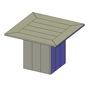 Mesa alta de bricolaje / Mesa alta de madera / Planos de mesa alta / Plano de mesa alta en PDF / Planos de construcción de bricolaje / DESCARGA INSTANTÁNEA