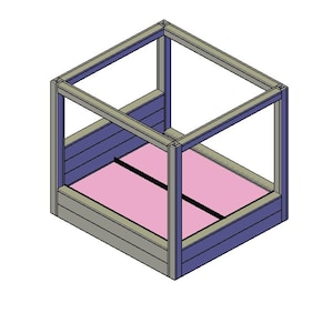 Four Poster Double Bed | Four Poster Double Bed plans |  Four Poster Double Bed Guide | DIY Construction Plans | INSTANT DOWNLOAD