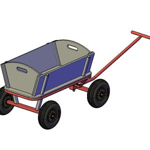 tuinwagen doe-het-zelf | Houten tuinwagen | tuinwagen plannen | Spoorwagenplan pdf | Zelfbouwplannen | DIRECT DOWNLOADEN