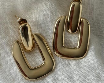 Gold Chunky Geometric Earrings
