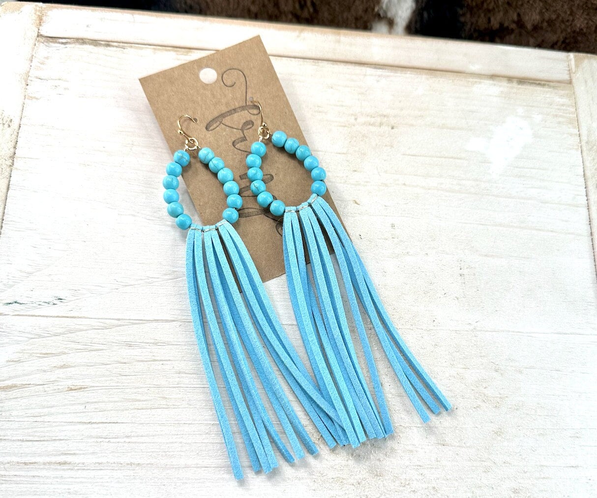 Boho Earrings Set For Women - 6 Pcs Colorful Tassel & Turquoise Dangle Earrings