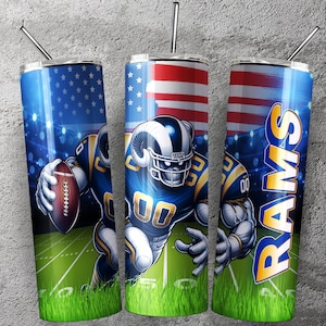 Ram 20oz magere beker wrap PNG, 20oz magere beker sublimatie ontwerpen, instant download beker wrap, sportteam