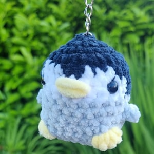 Handmade Crochet Penguin Keyring