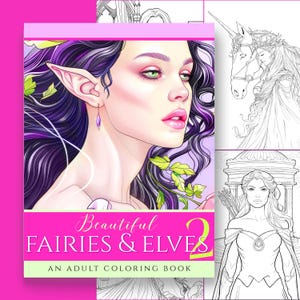 Fairy Coloring Book, Printable Coloring Pages, Adult Coloring, Fantasy Coloring, Fantasy Art, Princess Coloring, Mermaids, Elves & Fairies