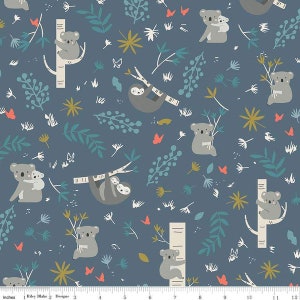 1 yard FLANNEL JOEY navy blue fabric from Riley Blake Designs F7803 by Deena Rutter