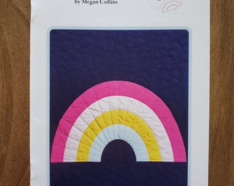 Retro Rainbow Quilt paper pattern by Megan Collins mini, baby, wall hanging size