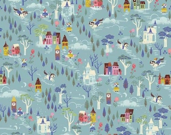 BEAUTY and the BEAST fabric French Countryside blue Riley Blake Designs by Jill Howarth fat quarter half yard C9533-Blue