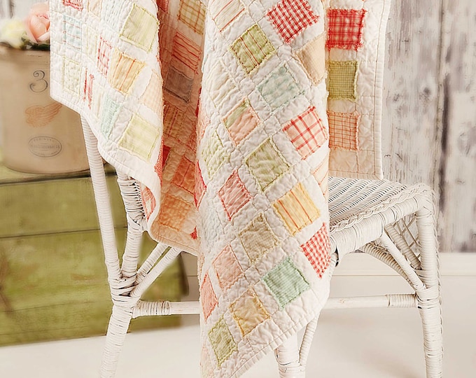 SALE Vintage Baby Quilt PATTERN 40 by 40 Inches Etsy