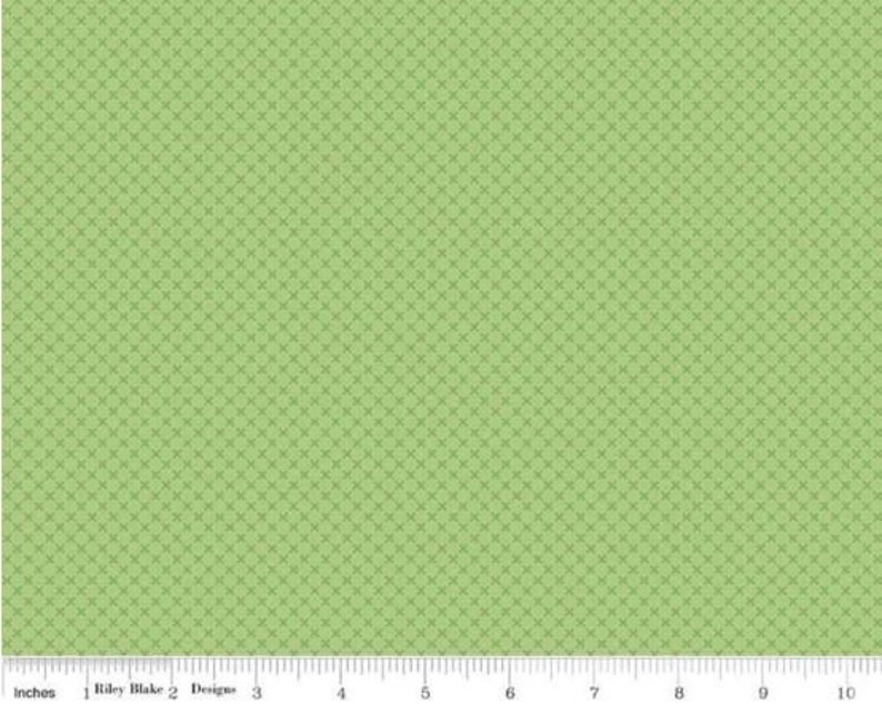 Kisses Green fabric by Riley Blake Designs X C210-GREEN blender solid image 2