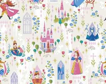 It's here! Little Brier Rose fabric Main Riley Blake Designs by Jill Howarth fat quarter half yard SC11070-PARCHMENT sparkle sleeping beauty