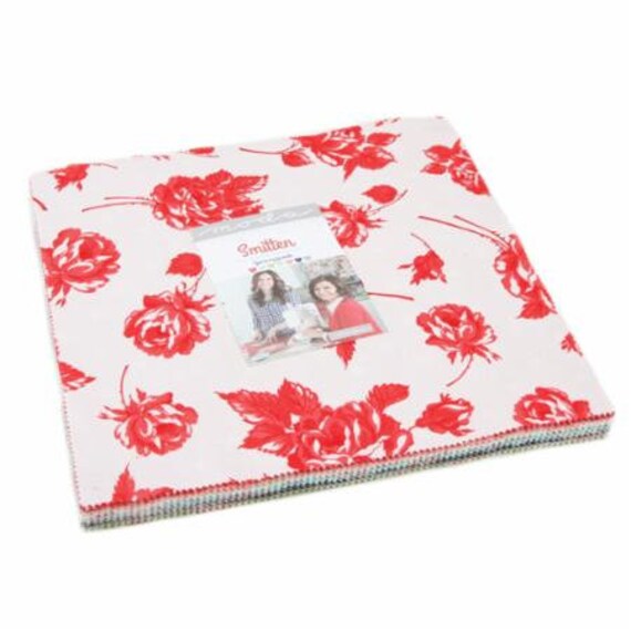 SALE 10 inch squares Layer Cake SMITTEN Moda Fabric by Etsy