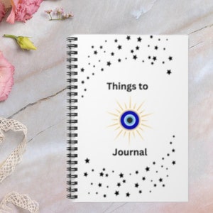 Diario del mal de ojo / Pegatina del mal de ojo / Pegatina para computadora portátil / Cuaderno personalizado / Regalo para ella / Encuadernación copta / Regalo de cumpleaños / Línea rayada