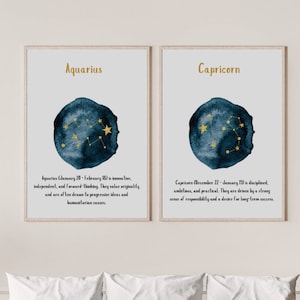 El sueño de cualquier entusiasta de la astrología: Set de regalo del zodíaco: Decoración única para tu espacio, regalo perfecto para ella, paquete de arte mural del zodíaco Celestial Delights