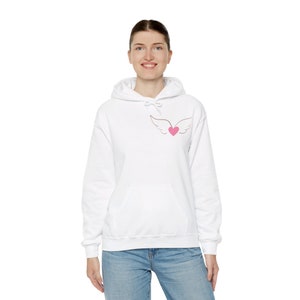 Angel Wings Hoodie, Unisex Heavy Blend Pullover Sweatshirt image 7