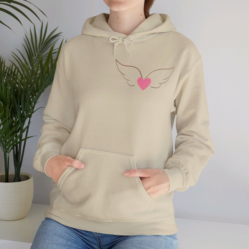 Angel Wings Hoodie, Unisex Heavy Blend Pullover Sweatshirt image 9
