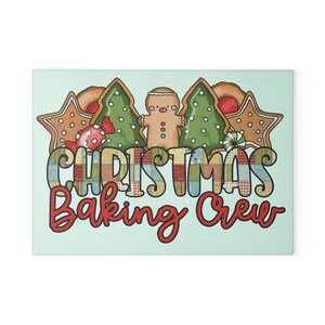 Glass Cutting Board | Christmas Themed Kitchen Decor | Heat Resistant and Durable | Perfect Gift for Home Chefs & Bakers