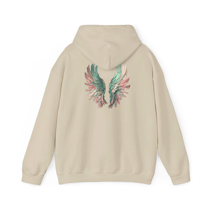 Angel Wings Hoodie, Unisex Heavy Blend Pullover Sweatshirt image 6