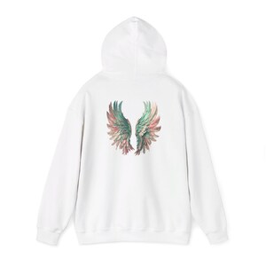 Angel Wings Hoodie, Unisex Heavy Blend Pullover Sweatshirt image 4