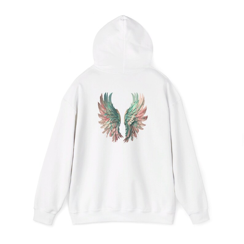 Angel Wings Hoodie, Unisex Heavy Blend Pullover Sweatshirt image 4