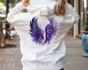 Angel Wings Hoodie: Celestial Graphic Pullover
