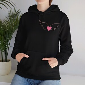 Angel Wings Hoodie, Unisex Heavy Blend Pullover Sweatshirt image 8