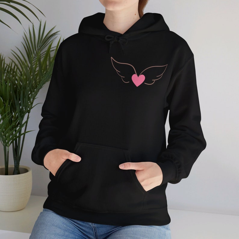 Angel Wings Hoodie, Unisex Heavy Blend Pullover Sweatshirt image 8