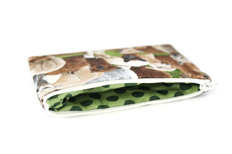 CHOOSE SIZE Alpaca Zipper Pouch Adorable Llama Knitting Project Bag Cute Camera Bag